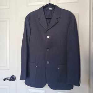 Versace Jean Couture Men's Blazer Wool Blend Blue Size 30/50 Notched Lapel